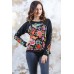 Embroidered sweatshirt "Fairy World" Black